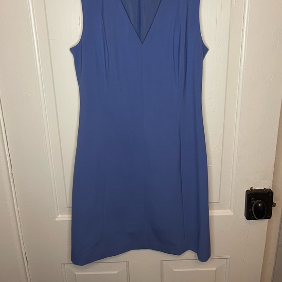 Theory Blue V Neck Dress - Picture 2 of 7